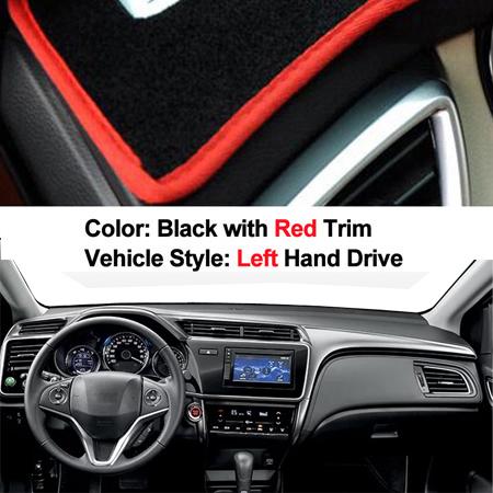 

Car Auto Inner Dashboard Cover Dash Mat Cape Pad Carpet Dash Dashmat 2 Layers For Honda City 2015 2016 2017 2018 2019 LHD RHD красный