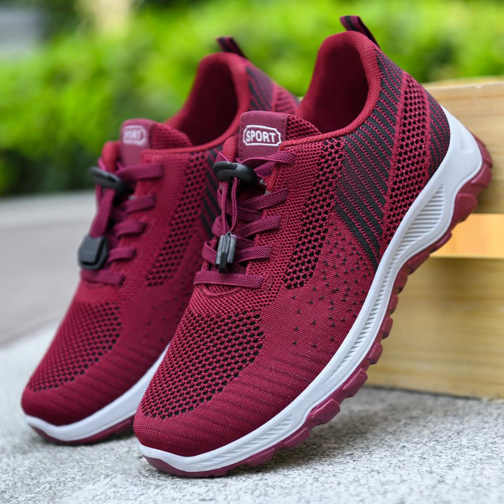 Changfengshu Women's Shoe Processing Customization New Mesh Casual Shoes Soft Sole Comfortable Single Shoes Daily Versatile Mother Shoes