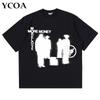 Oversized TShirt Men Retro Streetwear Graphic Korean Fashion Cotton Tee Harajuku Vintage Hip Hop Short Sleeve Tops Y2k Clothing