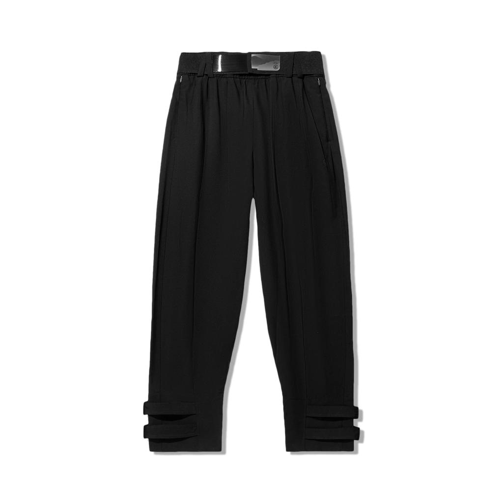 Li Ning X Jackie Chan Collaboration Kung Fu Series Comfortable Loose Straight Casual Pants Men Pants Black AKXU095-1