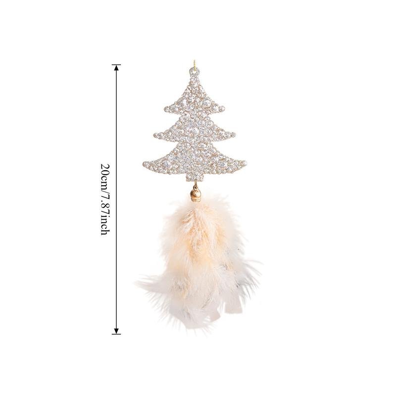 1Pc Atmosphere Holiday Feather Pendant Christmas Pendant Gift Christmas Feather Decoration Christmas Elements