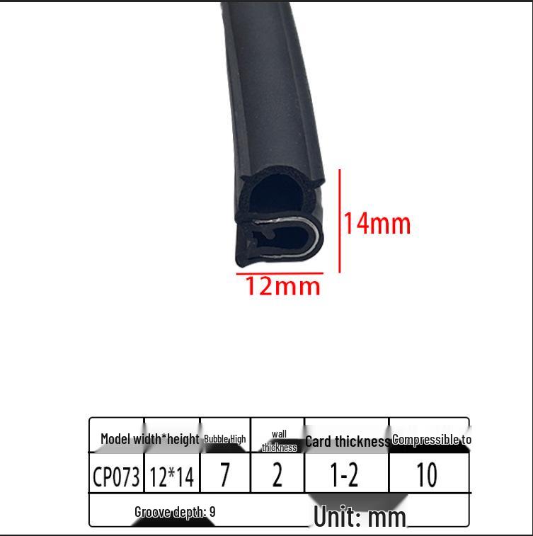 Customizable EPDM U-Shaped Rubber Sealing Strip for Electrical Cabinets and Car Doors