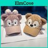 Duffy Bear Animal Plush Baseball Cap For Women With Warm Teddy Fleece For Autumn Winter