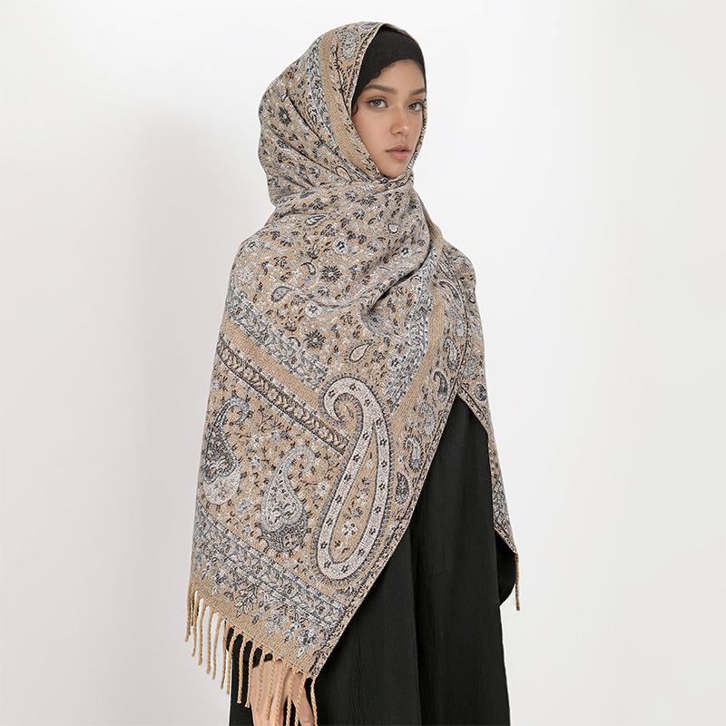 High-End Damen Schal Herbst und Winter Schal Dual-Purpose Kernzwirngarn Verdickter Warmer Schal