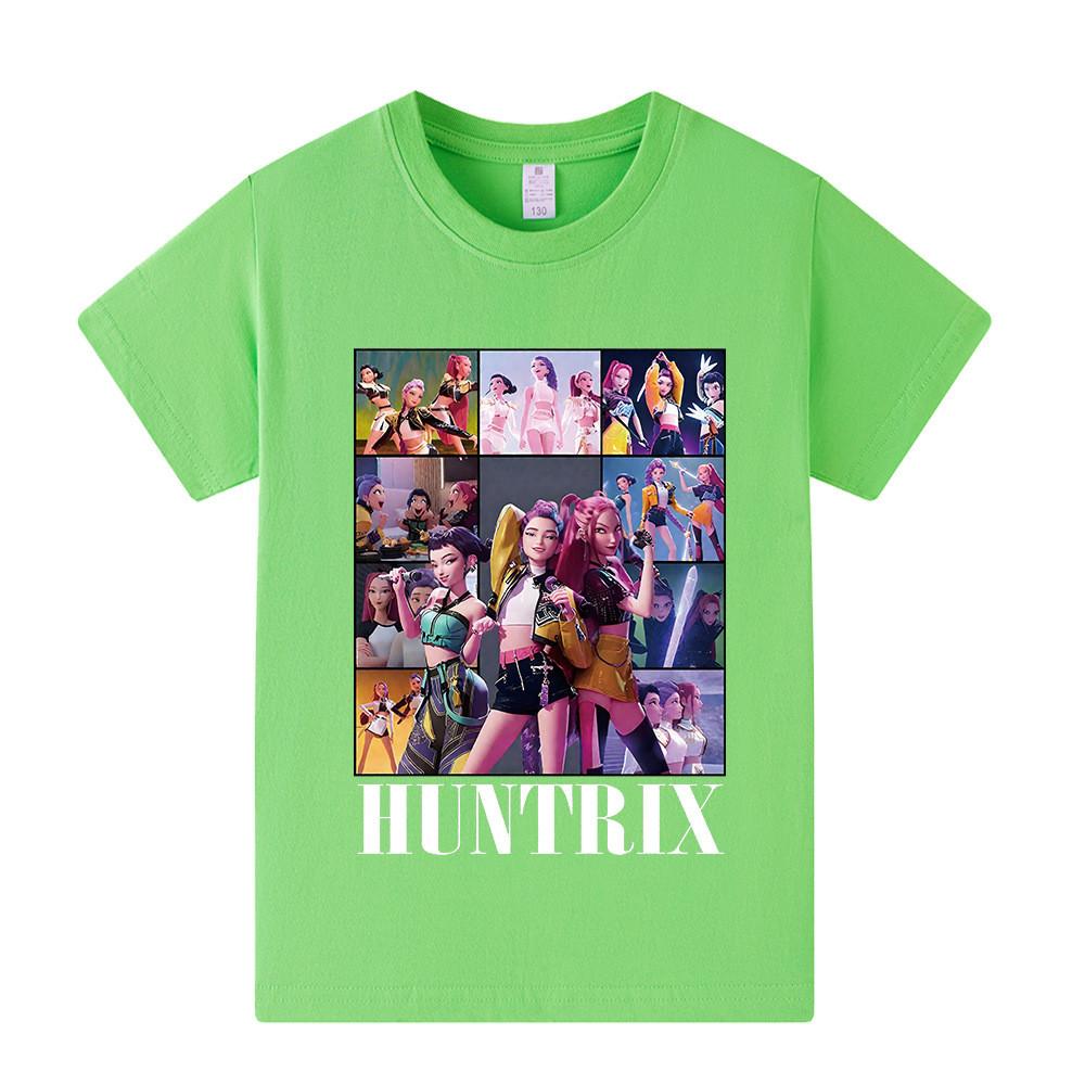 A1223 Kids Boys Girls Kpop Rumi Zoey Mira Print Short Sleeves T-shirt