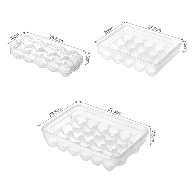 Large Capacity 10/20/30 Grids Plastic Fridge Egg Holder Freezer Tray Box Storage Container Case Kitchen Egg Organizer
