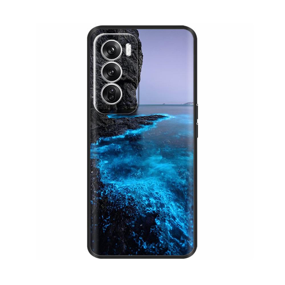 For OPPO Reno 12 5G Case Flower Painted Soft TPU Silicone Case Cover for Oppo Reno12 Pro Protective Shells On Reno 12Pro Capa