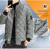Męska Lekka Bawełniana Kurtka Puchowa jesienno-zimowa w Koreańskim Stylu z Kołnierzem Stójką