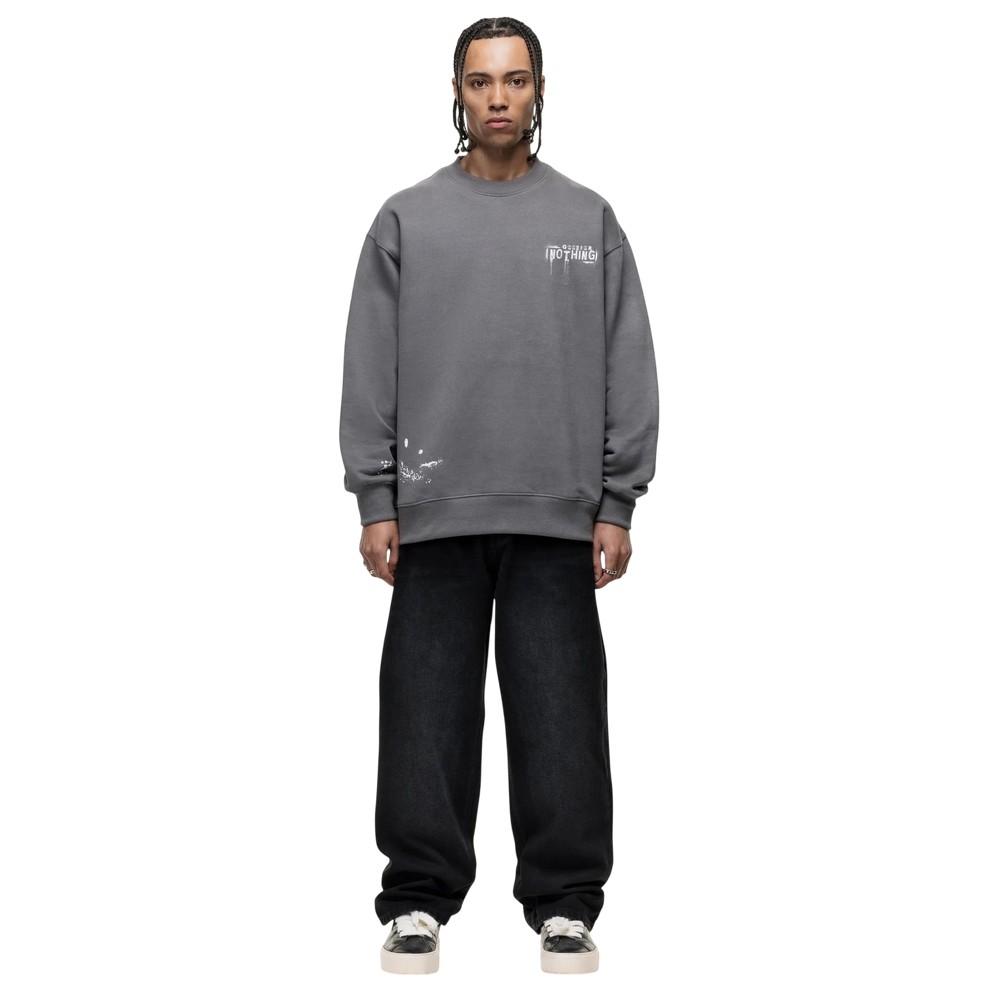 Good For Nothing Mens Paint Splatter Oversized Sweatshirt