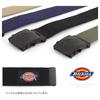 Dickies GI Belt Gacha Belt 32mm Width Double Logo Black Buckle Limited Edition DS0112ZN Cotton Blend Belt White (06)