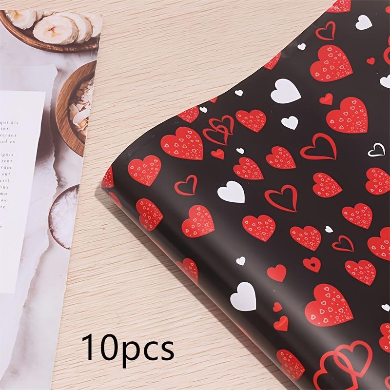 10Pcs Gift Wrapping Paper Valentine's Day Mother's Day Birthday Gift Wrapping Paper Gift Box Decoration Flower Bouquet Supplies