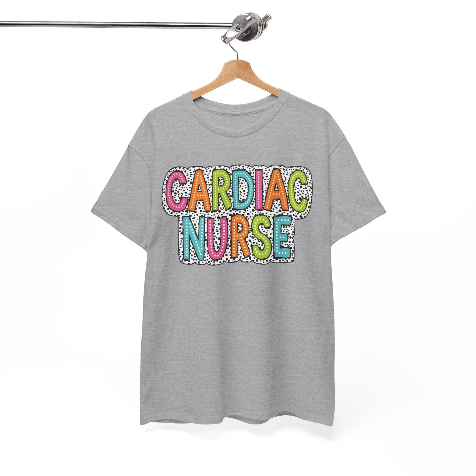 Cardiac Nurse Dalmatian Dot T-Shirt | Cute RN Tee | Funny Medical Shirt 2XL