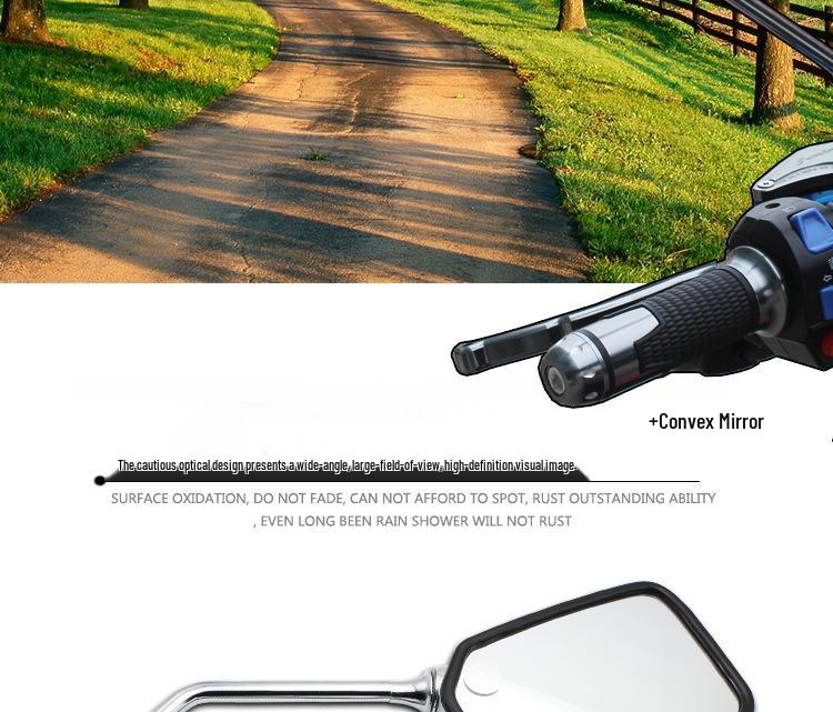 Da Gui Wang 10MM Convex Rearview Mirror for Motorcycle and Domestic Prince CG Electric Vehicle