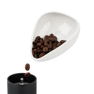 Watchget Kaffeebohnen Tasse Keramik Kaffeebohnen Messbecher Töpferware Messschale Kaffeepulver Auffangschale Weiß