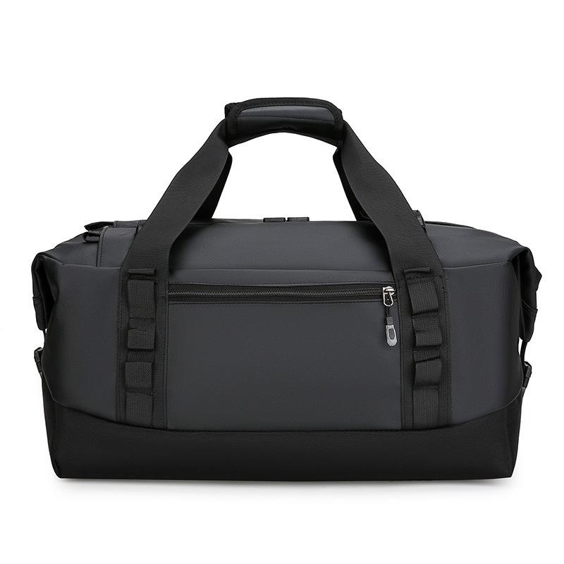 

Большая вместимость, водонепроницаемая, многофункциональная сумка ручной клади с функцией снижения давления, дорожная сумка, можно использовать для надевания на выдвижную ручку чёрный