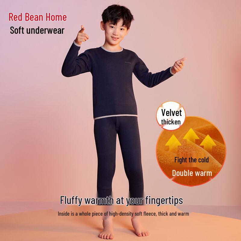 Hongdou Home Jungen Fleecegefütterter Baumwoll-Pullover für Herbst/Winter