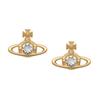 Nano Saturn Design Brass Earrings Unisex Earrings Gold Transparent 8053195237678