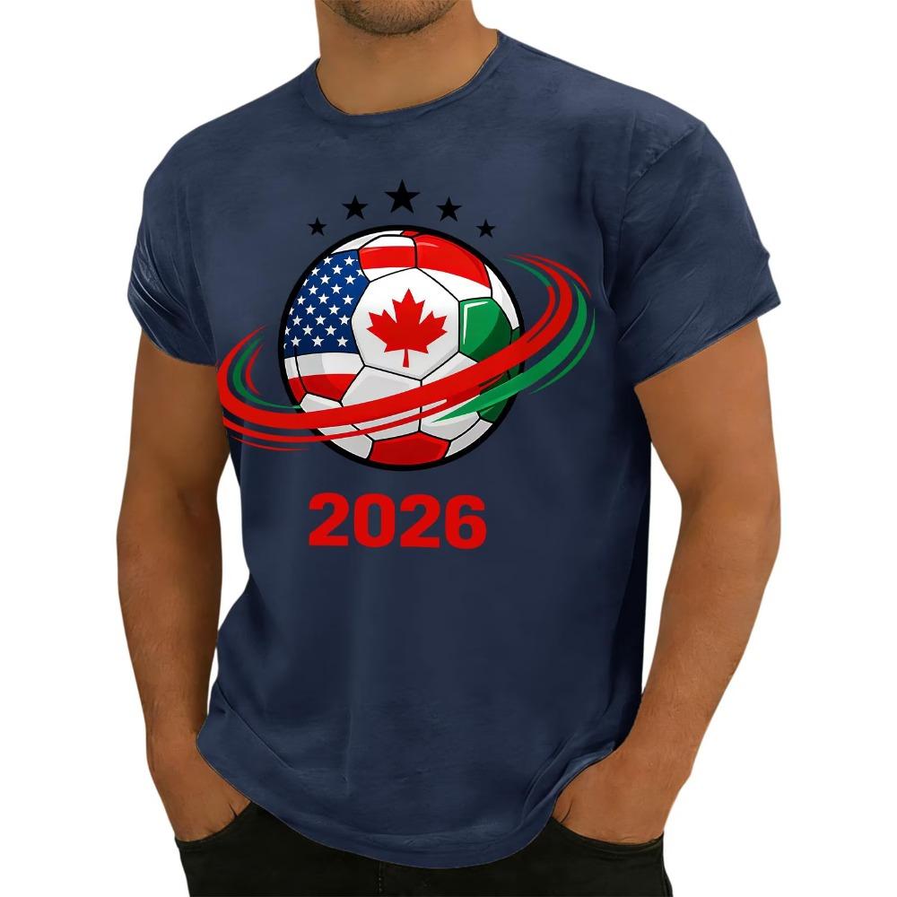 2026 North America Soccer TShirt USA Canada Mexico Football Supporter TShirt Soccer Part Supplies Clothing Men Women Cotton Top