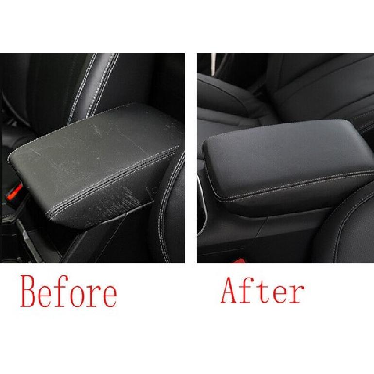 For Subaru Outback 2020-2023 Black Leather Middle Console Armrest Box Cover Trim