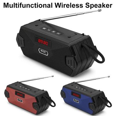 Portable Wireless Speaker Bluetooth-compatible Outdoor USB Speakers With FM Radio Receiver AUX TF MP3 Loudspeaker For Phone PC