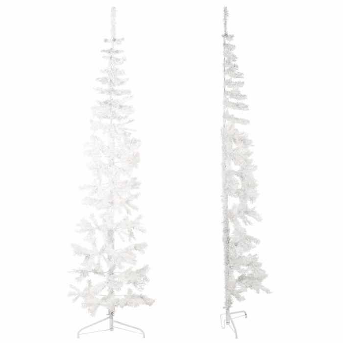 VidaXL Demi Sapin de Noël Artificiel Mince avec Support Arbre de Noël Décoration de Vacances Ornement de Fête Salon 344568