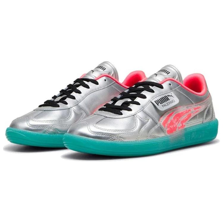 New PUMA Palermo NewGenFooty 'Silver Sparkling Green' 398151-01