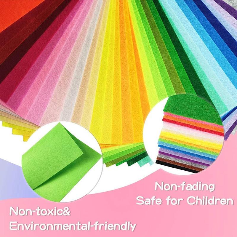 Set di Fogli di Tessuto in Feltro Morbido 20/40 Pezzi Foglio di Tessuto Colorato per Artigianato Fai da Te Tessuti Tessili Foglio di Tessuto in Feltro per Cucito e Artigianato Fai da Te