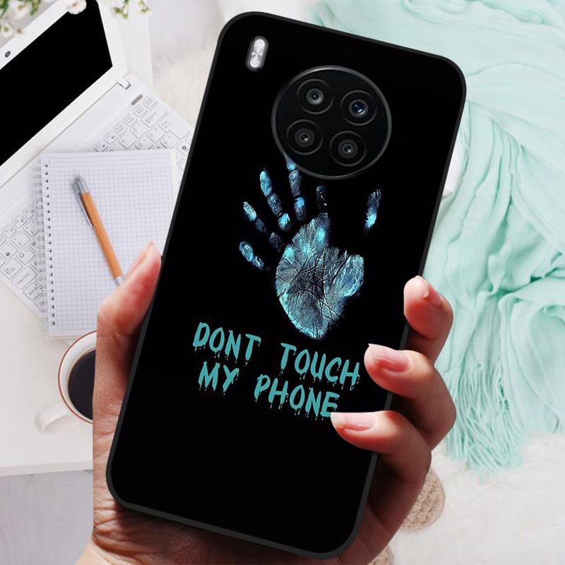 For Honor 50 Lite Case Black Cover Lion Wolf Silicone Soft Back Cases For Huawei Honor 50 Lite Pro Phone Case Protective Shell