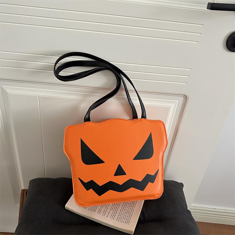 Halloween Pumpkin Bag Funny Ghost Crossbody Bag Women's Shoulder Bag