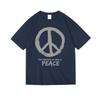 Americanstyle Ins and Peace and Love Logo Surrounding Shortsleeved Trendy Brand Loose Tshirts for Men and Women Summer Wear