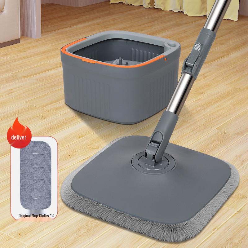 Net-Dirty Spin Mop: Hands-Free Single Bucket Mop for Easy, Automatic Cleaning