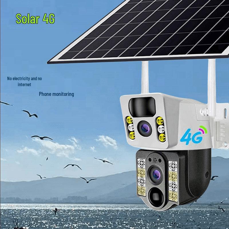 4G Dual-Lens Solar Surveillance Camera Set with Free Shipping