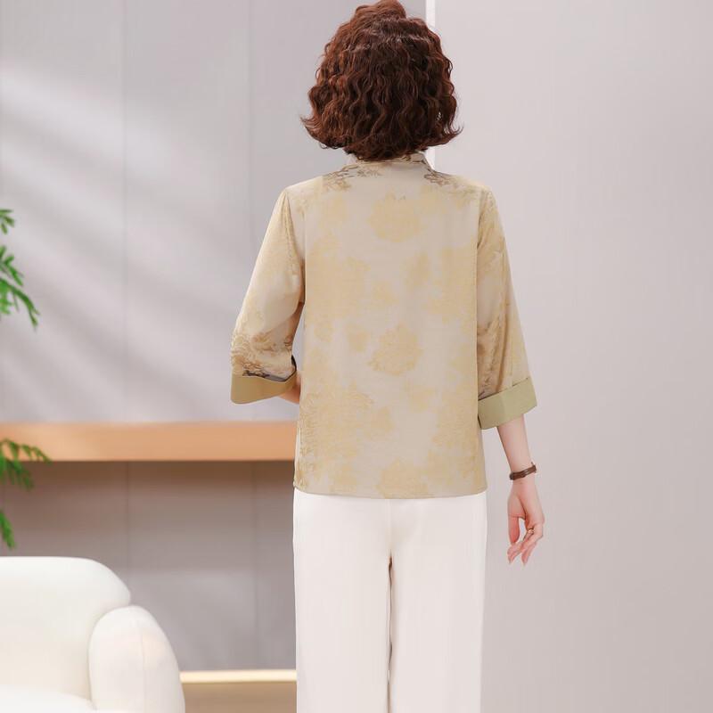 Langsha New Chinese Style Summer Outfit for Middle-Aged Women