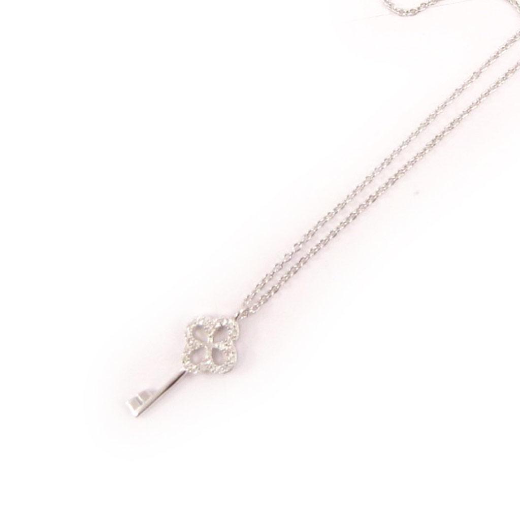 Altesse [L0159] - White Silver 'Key of Mysteries' Necklace