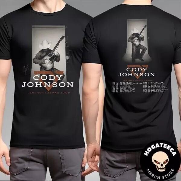 Cody Johnson Leather Deluxe Tour Dates 2025 Two Sides Unisex TShirt Unisex T-Shirt XL