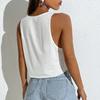 European and American summer women's printed pullover casual slim fit sleeveless vest