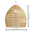 Rattan Woven Pendant Light Shades,Kitchen Island Pendant Light,Handmade Hanging Lamp Crafts Lampshade for Living Dining Room