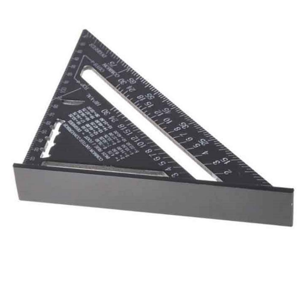 Aluminum Alloy Triangle Ruler With Clear Scale Woodworking Measurement Tool