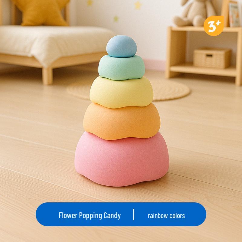 Rainbow River Stones Balance and Sensory Training Toys for Children