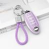 PIFOOG Key Fob Cover For Nissan 5 Button Purple With Bling Keychain Girly Car Keys Case Shell Full Covers Protector Accessories For Altima Sentra