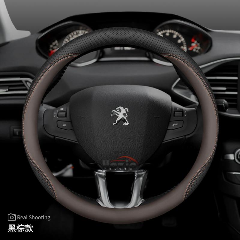 Funda de Volante de Cuero para Coche para Peugeot 3008 2008 Rifter 208 5008 Partner Expert 308 SW 408 Híbrido EV 2025 2026 Accesorios