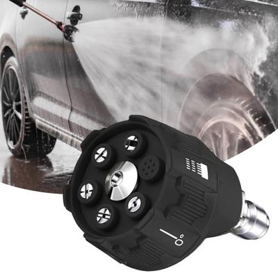 Hochdruckdüse 6-in-1 Schnellwechsel Verstellbare Spritzdüse 0-15-25-40 Grad Spülen Seife Einstellungen 4000 PSI Hochdruckreinigerdüse
