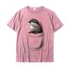 Cute Otter Pocket Peeking Pocket Funny Otter Tshirt Unisex Classic Cosie Tops Shirts Cotton T Shirts Slim Fit