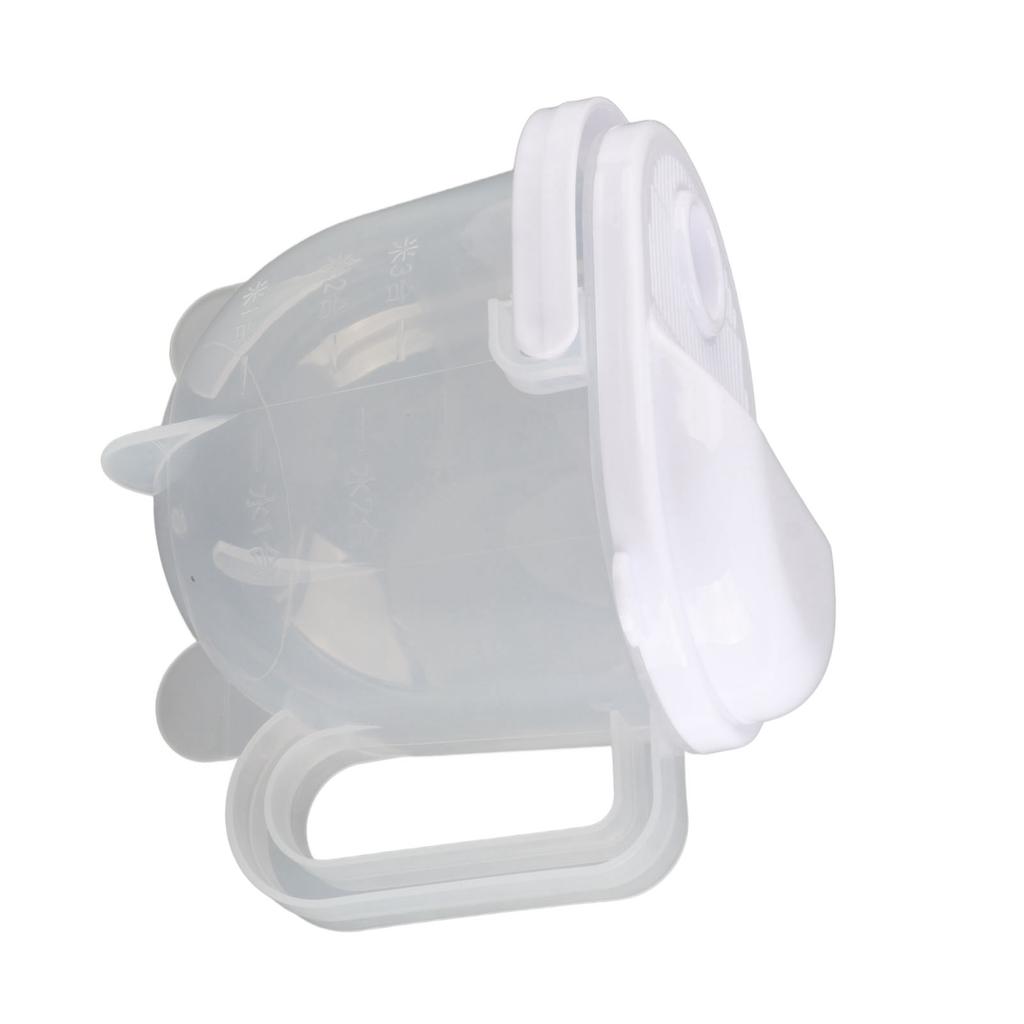 Rice Washing Bowl Water Flush Type ABS Clear Scale Fine Strainer Auxiliary Handle Rice Cleaning Basket for Kitchen