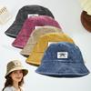 Basin Hat Cloth Outdoor Spring and Summer Bucket Hat Men Breathable Women Trendy Old Retro Sun Hat New Letters