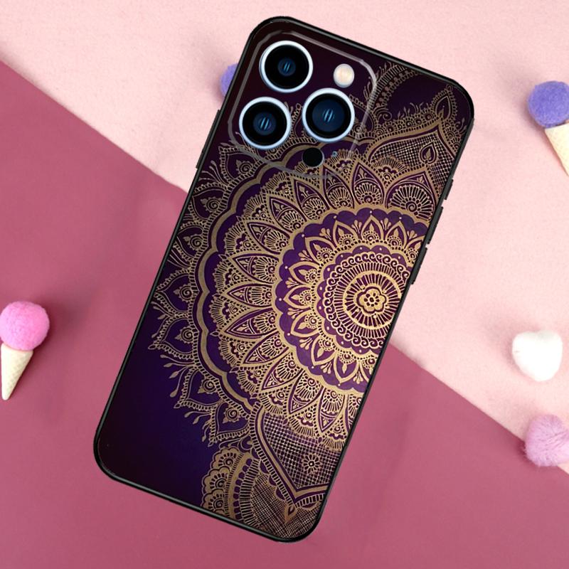 Indian Pattern Mandala Phone Case For iPhone 17 16 Pro Max 17 Air 16E 13 12 Mini 14 15 Plus 11 Pro Max Back Cover
