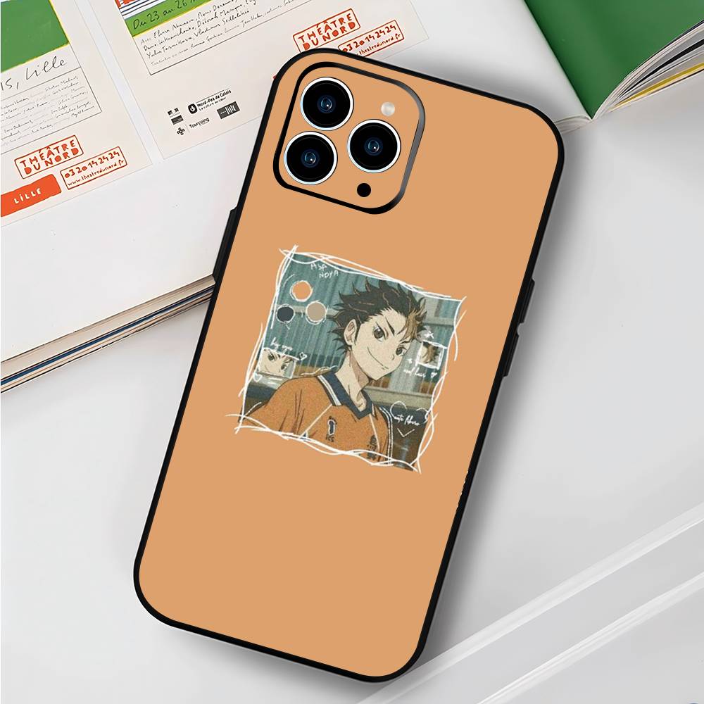 Haikyuu For IPhone 15 16 14 Plus 13 12 11 17 Pro Max 17 Air Black Soft Phone Cover