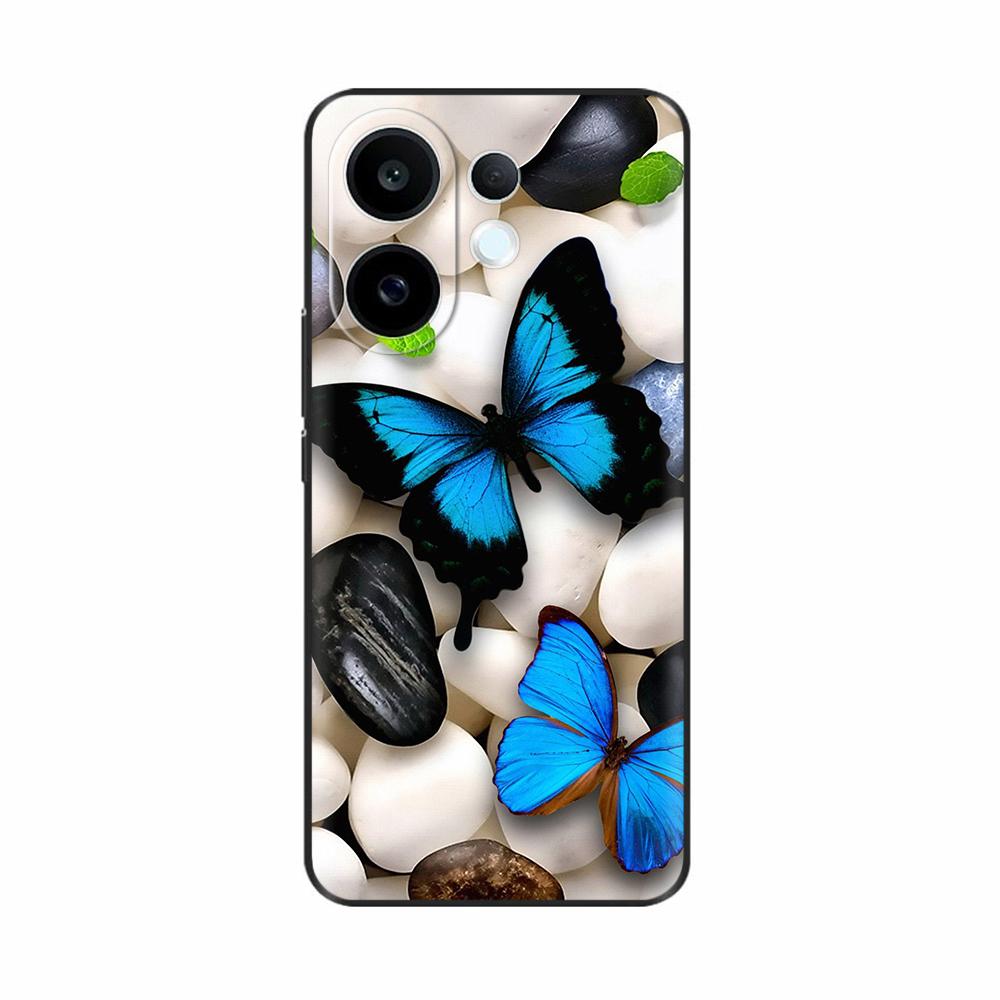 For VIVO S30 Pro Mini 5G Case Cartoon Butterfly Flowers Silicone Phone Cases For Vivo S30 5G vivoS30 Back Cover Fundas Bumper