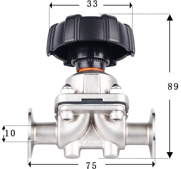 

DN15/20/25/32/40/50 0.5 1.5 2 Tri Clamp 316L Stainless Steel Diaphragm valve Homebrew Other