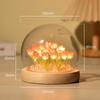Tulpen Nachtlicht Handgemacht DIY Zimmer Schreibtischlampe-Blau